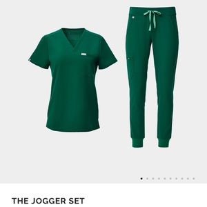 Figs Hunter green jogger set